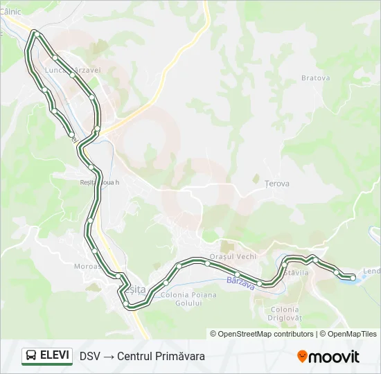 ELEVI Bus Line Map