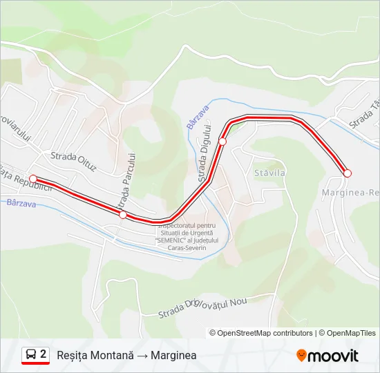 2 Bus Line Map