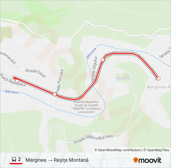 2 Bus Line Map
