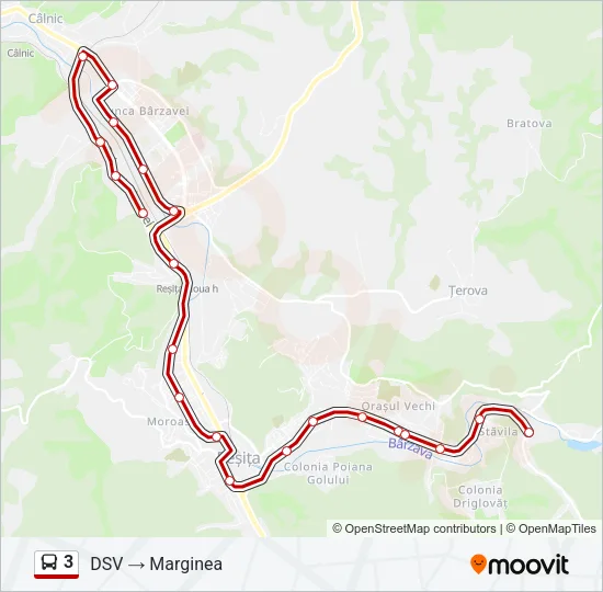 3 Bus Line Map