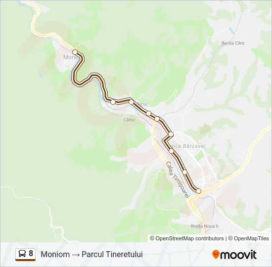 8 Bus Line Map