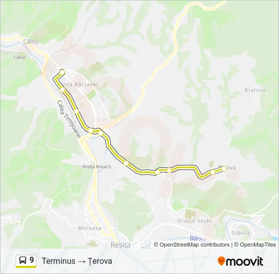 9 Bus Line Map