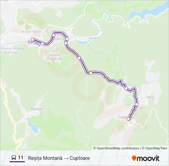 11 Bus Line Map