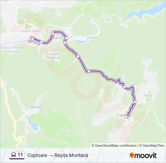 11 Bus Line Map