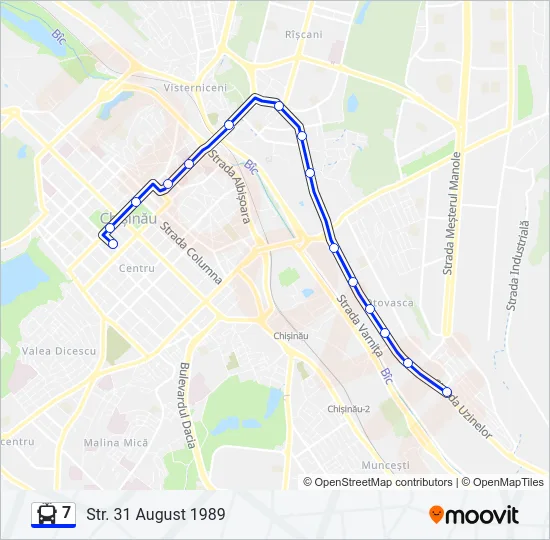 7 Trolleybus Line Map