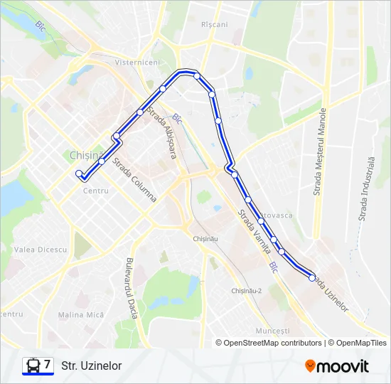 7 Trolleybus Line Map