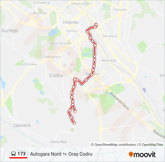 173 Bus Line Map