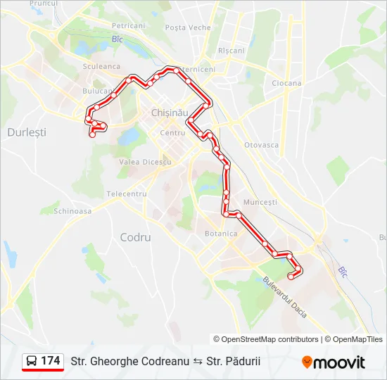 174 Bus Line Map