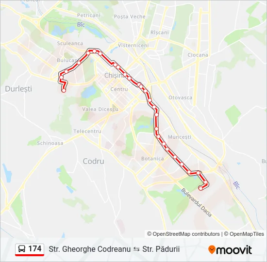 174 Bus Line Map