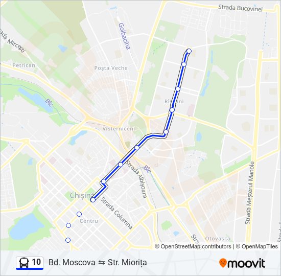 10 Trolleybus Line Map