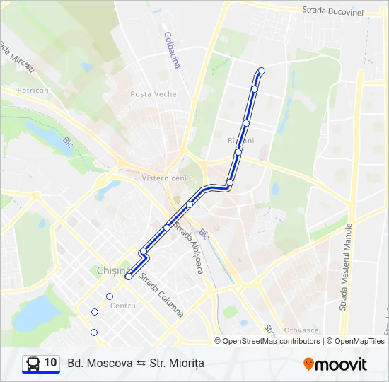 10 Trolleybus Line Map