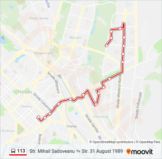113 Bus Line Map