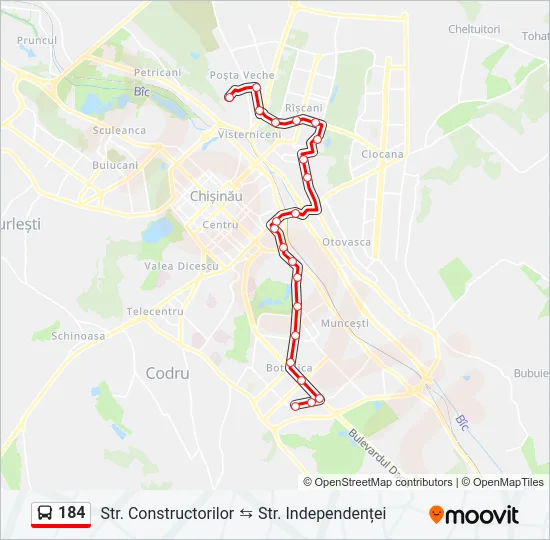 184 Bus Line Map