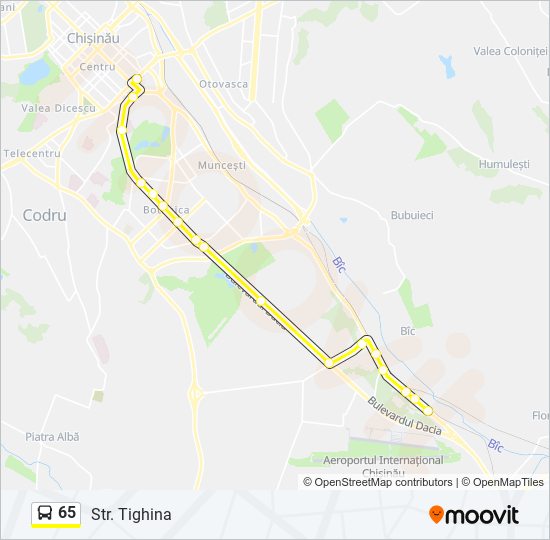 65 bus Line Map