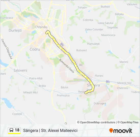 18 Bus Line Map