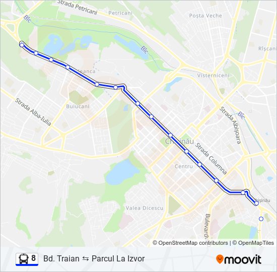 8 Trolleybus Line Map