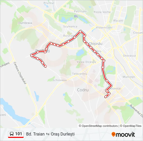 101 Bus Line Map