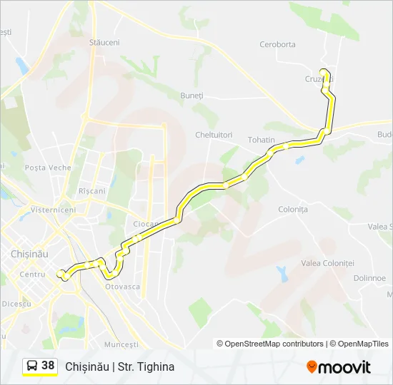 38 Bus Line Map