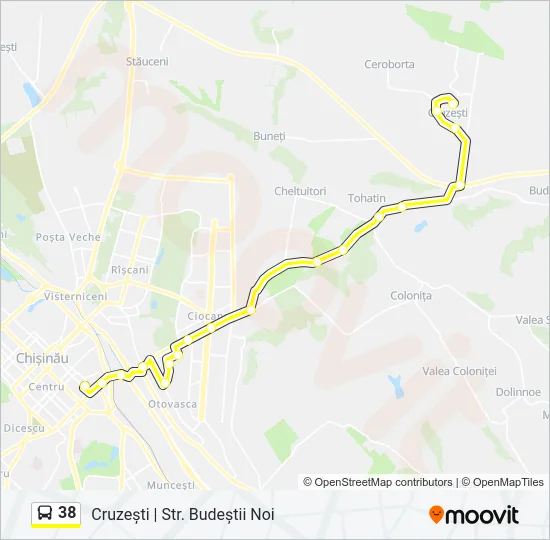 38 Bus Line Map