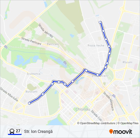 27 Trolleybus Line Map