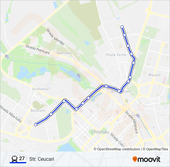 27 Trolleybus Line Map