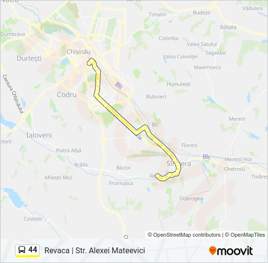 44 Bus Line Map