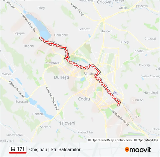171 Bus Line Map