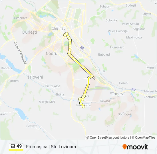 49 Bus Line Map
