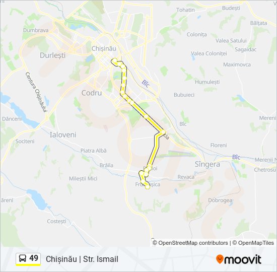 49 bus Line Map