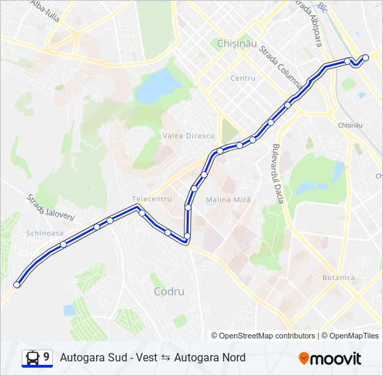 9 Trolleybus Line Map