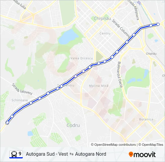9 Trolleybus Line Map