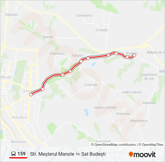 159 Bus Line Map