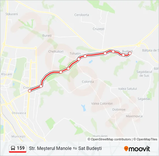 159 Bus Line Map