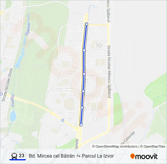 23 Trolleybus Line Map