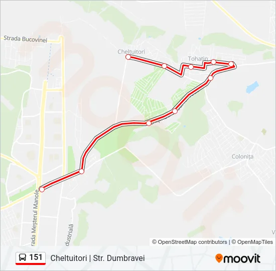 151 Bus Line Map