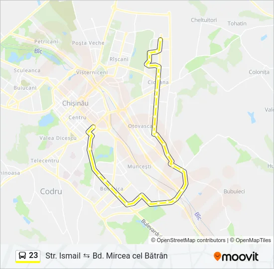 23 Bus Line Map