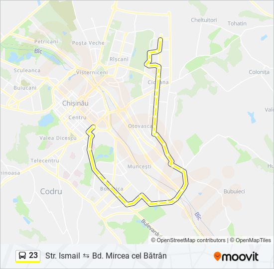 23 bus Line Map