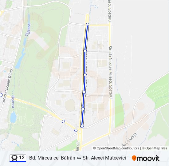 12 Trolleybus Line Map