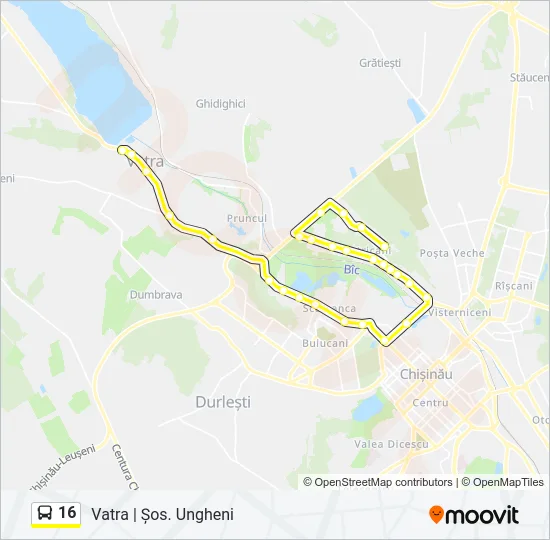 16 Bus Line Map