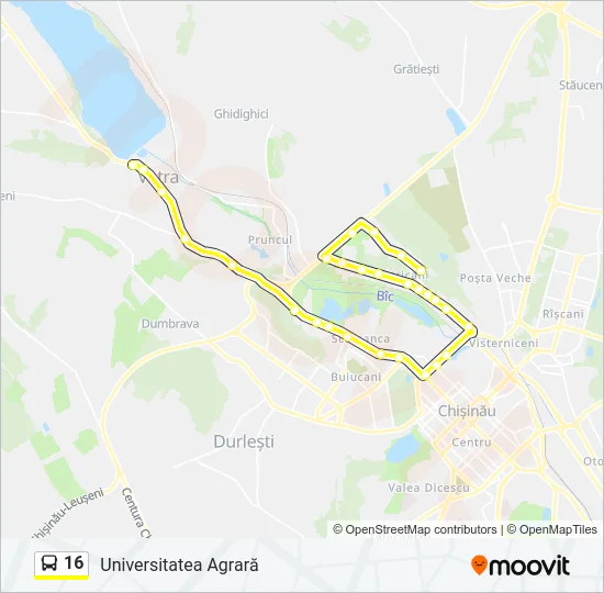 16 Bus Line Map