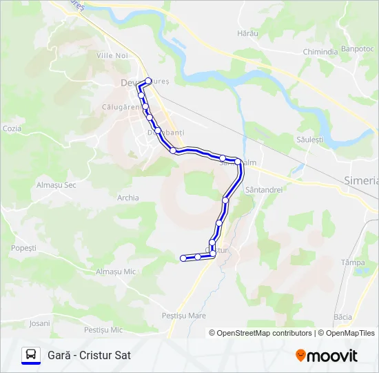 1 Bus Line Map
