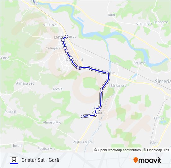 1 Bus Line Map