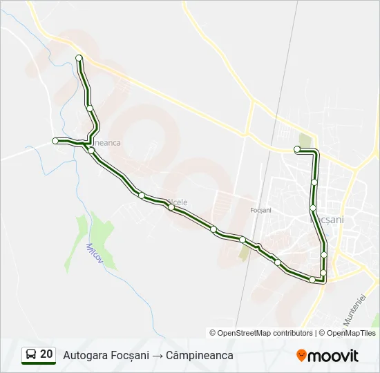 20 Bus Line Map
