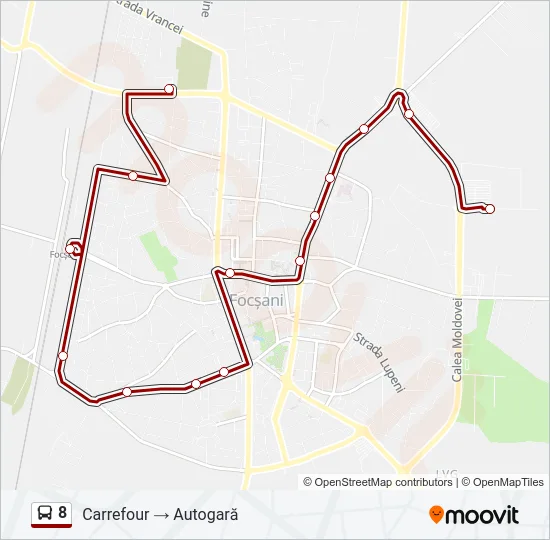 8 Bus Line Map
