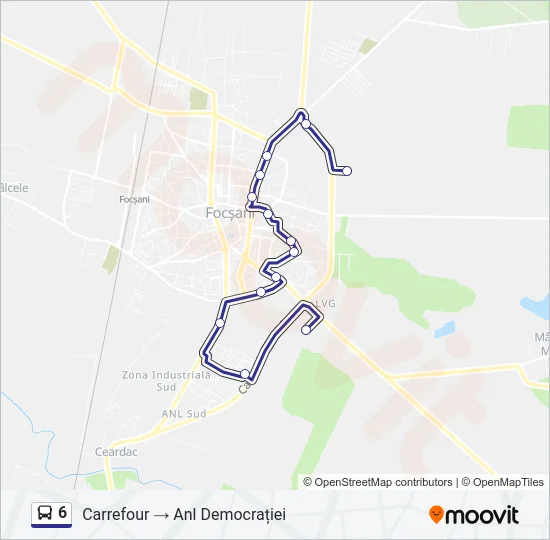 6 Bus Line Map
