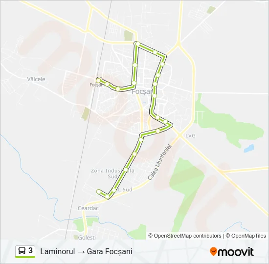 3 Bus Line Map