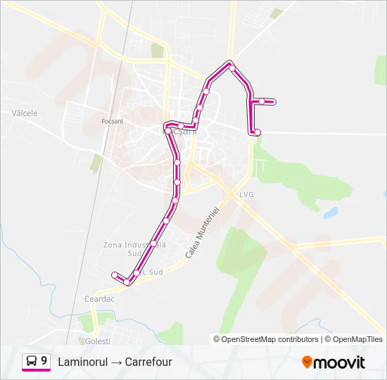 9 Bus Line Map