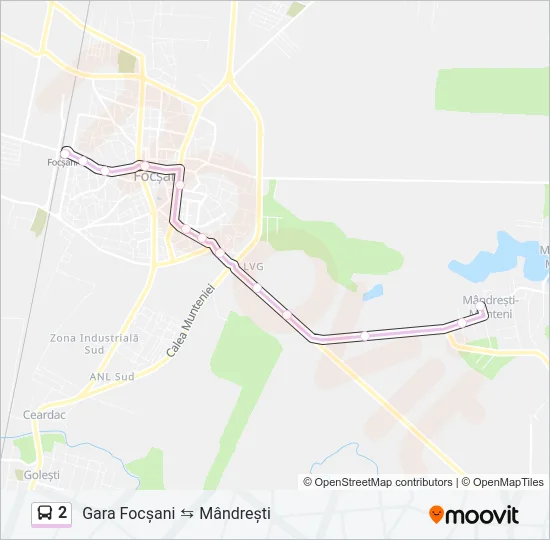 2 Bus Line Map