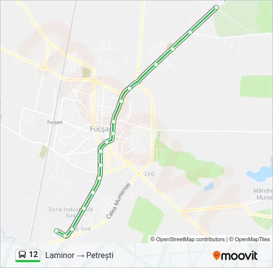 12 Bus Line Map