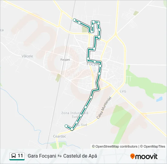 11 Bus Line Map